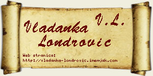 Vladanka Londrović vizit kartica